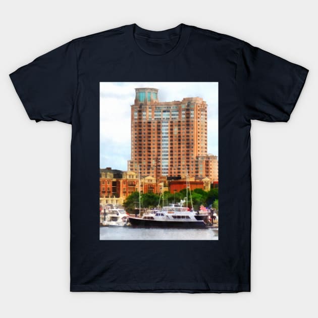 Baltimore MD - Boats at Inner Harbor T-Shirt by SusanSavad